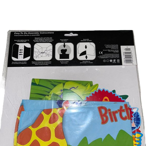 Rare Amscan Jungle Animals Balloon Table Decoration Happy Birthday Party Lion - Picture 7 of 7